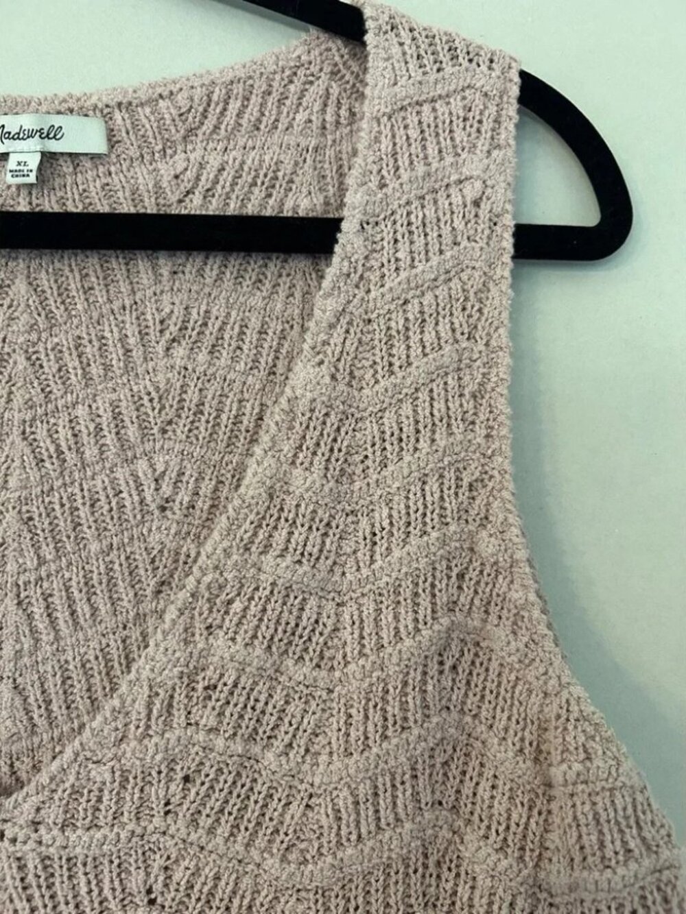 Madewell Crocheted V Neck Scalloped Knit Tank Size XL - Picture 2 of 5